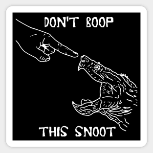 Don't Boop The Alligator Snapper! Sticker